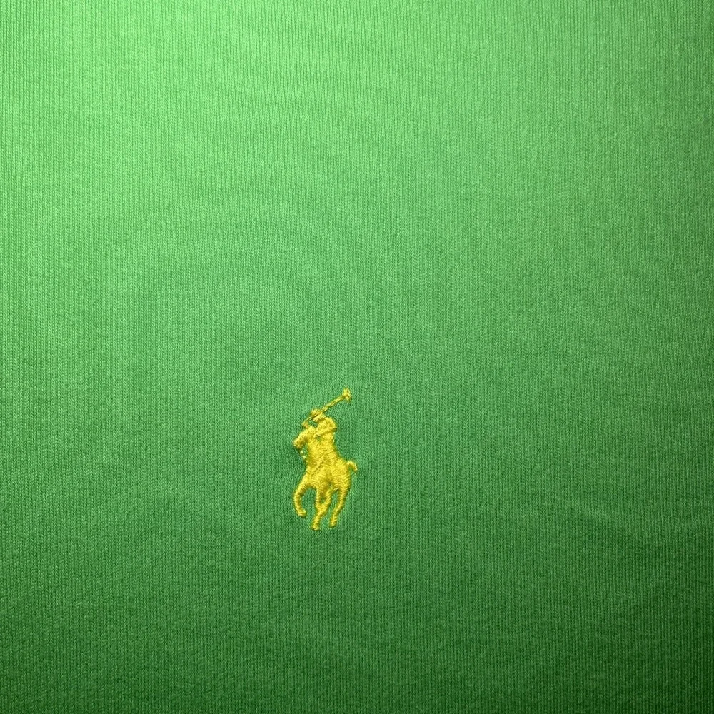 VTG Polo By Ralph Lauren Men's Short Sleeve Green Polo Shirt Yellow Pony SZ XL
